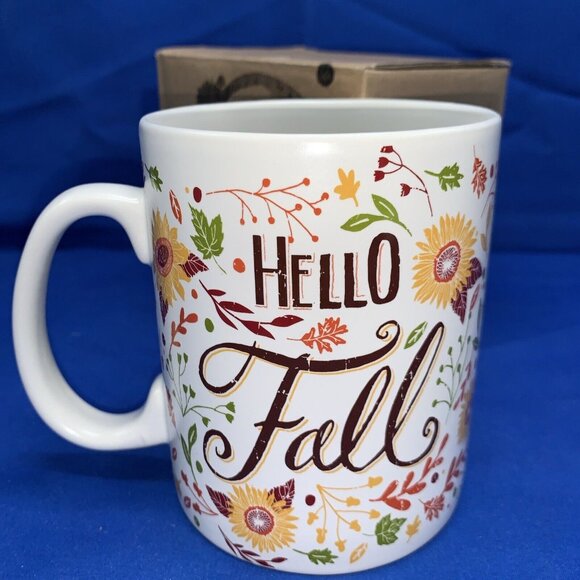 Hello Fall Coffee Cup Mug Primitives By Kathy Large - Picture 2 of 8